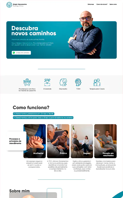 Modelo de Site para Psicólogo - Design Moderno