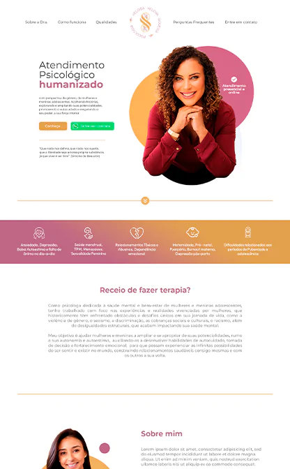 Modelo de Site para Psicólogo Organizacional - Design Corporativo