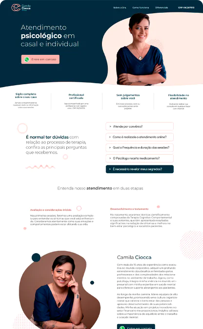 Modelo de Site para Psicólogo - Design Minimalista