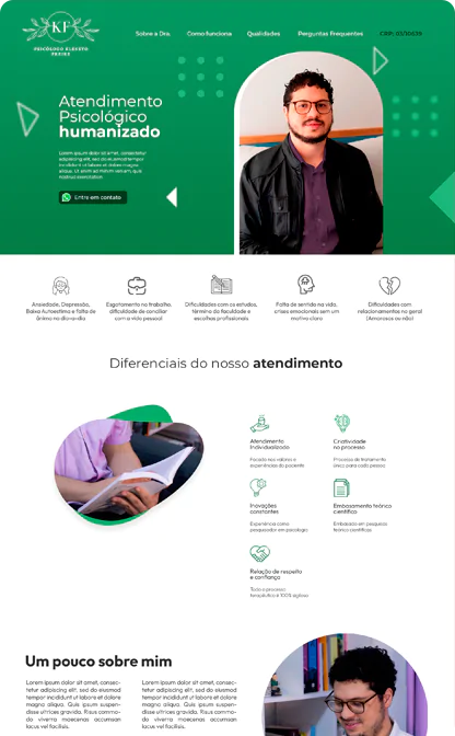 Modelo de Site para Psicólogo - Design Premium