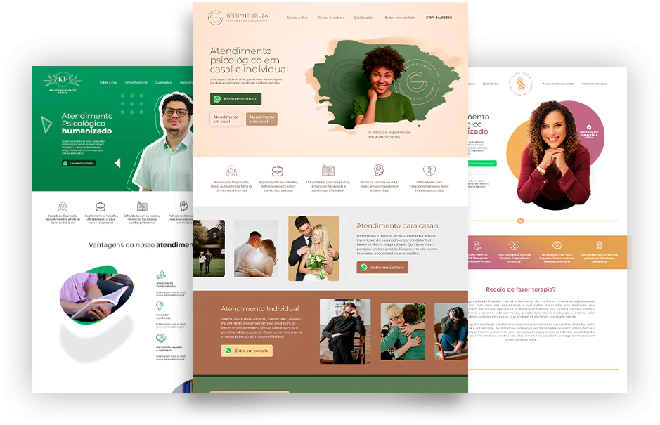 Exemplo de site para psicólogo